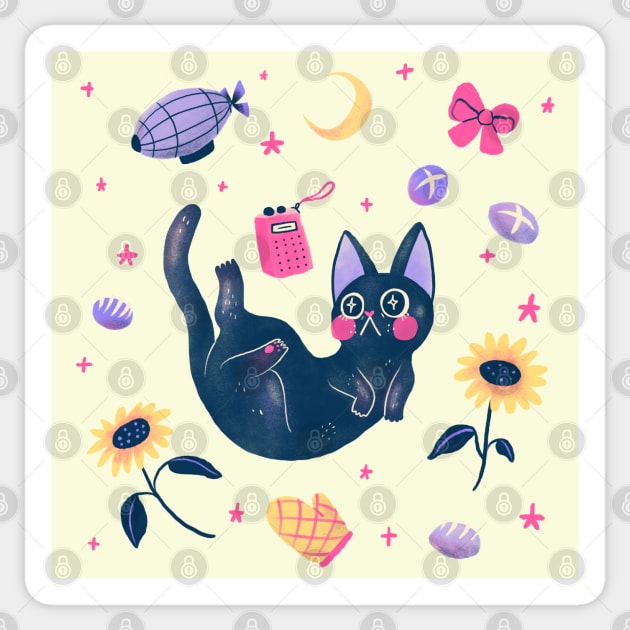 Jiji The Black Cat Fanart Sticker by MatoMato Atelier